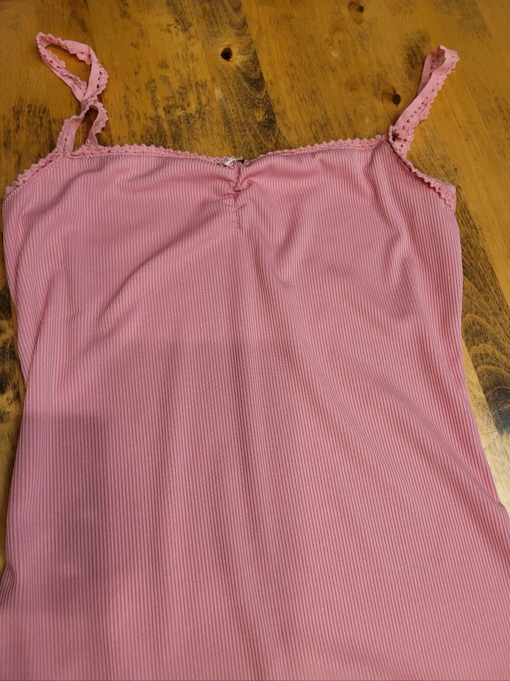 Women’s Pink Ribbed Cami Tank Top long Dresd